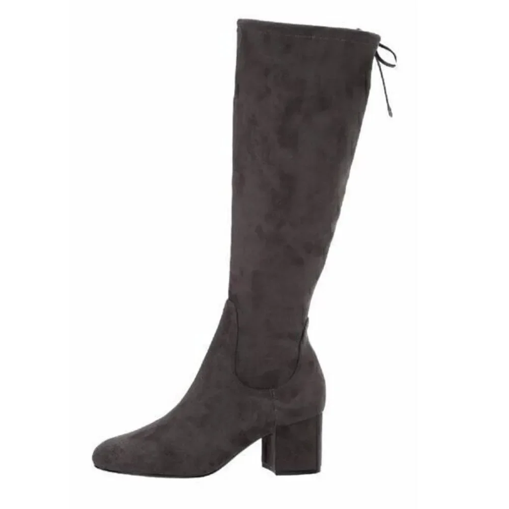 Sam Edelman Vinney Women's Size 8.5 Black Round Toe Stretch Knee High Boots